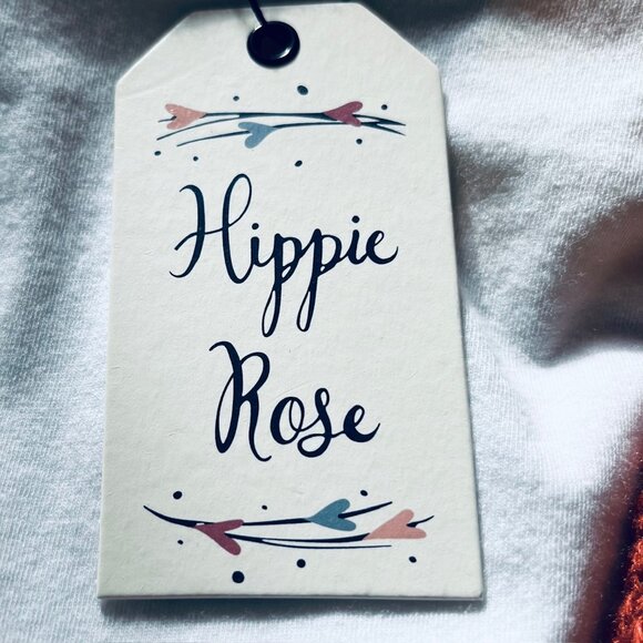 Hippie Rose Pointelle Open Front Cardigan Sweater in Rust/Barn Red (M) New w/tag - Picture 8 of 11